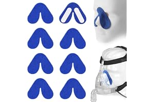HENGBIRD 8 stycken näskuddar för CPAP-mask, nässkydd för CPAP-maskin, CPAP Liner tillbehör minskar trycket och nässkydd för mask komfort näskuddar med 8 par nässtrip