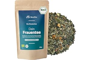 ‎BONATEA BIO Frauentee mit Mönchspfeffer, Frauenmantel und Schafgarbe - Loser Bio Kräutertee für Frauen nach traditioneller Rezeptur