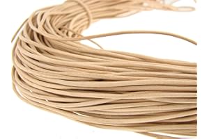 ‎ESNADO esnado Lederschnur Rund - 1,5 mm. Natur. 10 Meter | ECHTES Leder | pflanzlich gegerbt | ideal für die Herstellung von Schmuck und Armbändern, Basteln oder Dekorieren, DIY-Projekte, Mittelalter