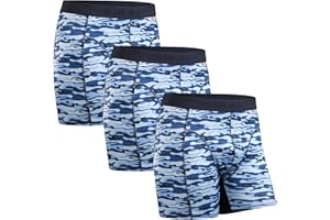 DANISH ENDURANCE Men's Sports Boxer Shorts, Breathable, Soft, Anti Chafing Briefs, 3 Pack, with Regular or Long Leg
