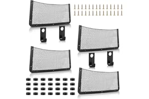CYEER 4 Pcs Elastic Car Storage Bags with Plastic Frame, Mesh Van Storage Nets Pocket Holder with Hook and Screws for Campervans, Trucks, Vans - 42 x 21 CM