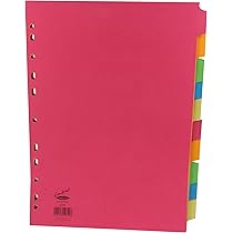 Concord Plastic Index Polypropylene 120 Micron Europunched A-Z Extra