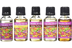 Cupcake World Intense Food Flavourings Toffee-n-Coffee Pack 28.5ml x 5 Flavours