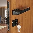 LAPO Premium Mortise Door Locks for Main Door | Bedroom Door | Door Lock Handlesets with Brass Lock Body Set with 3 Key | Main Door Locks for Home,Office,Hotel | Black finish | 3 Years Warranty Ro-125