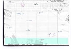 FEBIO Planificateur Hebdomadaire de Table - Calendrier Perpetuel A4 détachable - planning semaine papier/agenda 2024 2025 / planner 2024 semainier/tableau planning mensuel/week planner