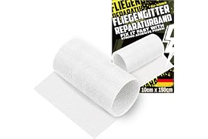 HOMIK Flugskärm reparation tejp vit – mycket starkt självhäftande reparationstejp 10 cm x 150 cm för insektsnät och myggnät – fönster, dörr och tält – UV- och vattentät