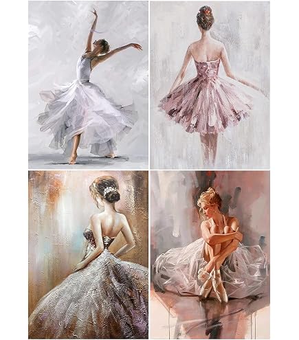 Kit Diamond Painting YSCOLOR – Ballerina E Cigno, 30x40 Cm – 5D Rotondo, Ricamo Fai Da Te, Quadro Con Pietre