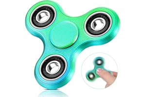 SCIONE 3D Printed Fidget Spinner Set – Fun & Relaxing Hand Spinners | Ideal for Stress Relief, ADHD & Focus Sensory 3D Printed Fidget Toys for Kids & Adults（White Blue Green）