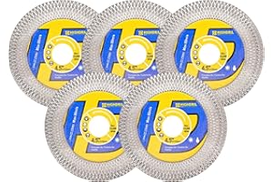 HIGHDRIL Disco Diamante Porcelanico 115mm - 5piezas Doble Uso Lateral Discos de Corte y Desbaste para Cerámica Porcelánico Mármol Piedra Artificial Granito
