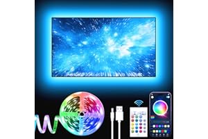 GIPOYENT TV LED Lights, 13.1ft TV LED Lights for 40-65 Inch, LED TV Behind with Bluetooth Function - RGB Color Changing Light Strip for Home Theater