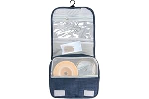 SJFNJN Ostomy Colostomy Travel Bag Hanging Ostomy Supplies Bags for Ostomy Colostomy Foley Catheter, Medical Supplies Ileostomy Ostomy Pouch Accessories Hanging Toiletry Organizer (Navy Blue)