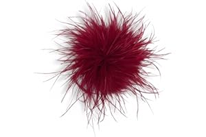 Baesics Feder Brosche - Damen Fluffy Straußenfeder Anstecker Vintage Stil Hutaccessoire Braut Hochzeit Party Fasching Haarclip Fascinator für Blazer Kleid Jacke – Boho Blumen Design