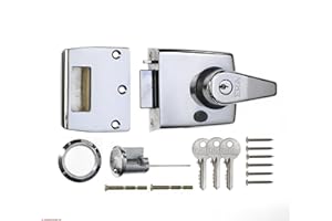 ERA 183-37-1 40mm High Security Nightlatch with Polished Chrome Body, Silver