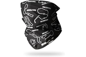 Ruffnek Motorbike Circuits Neck Warmer - Biker Snood Bandana, Neck Gaiter/Neck tube Multifunctional tube scarf - Biker Gift - One Size