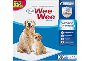 Four Paws Wee-Wee Superior Performance Trainingsunterlagen für Welpen und Hunde, 100 Stück, 56 x 58 cm