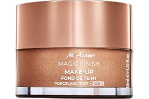 M. Asam Magic Finish Porcelain Teint SPF 30 Make-up (30ml), mousse 4 in 1: primer, cipria e correttore con copertura ottimale e finitura opaca - per pelli chiare