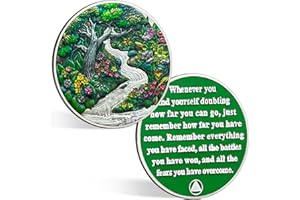 ‎ACGZQY ACGZQY Frühling Nüchternheitsmünze – Genesung Saisonale Landschaften AA Chips und Medaillen Nüchternheitschip Sober-Token Anonyme Alkoholiker Genesungsgeschenk