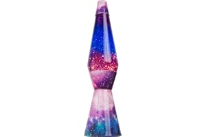 Fisura - Magma lamp Galaxy. Glitter Motion lamp with Multicoloured Base and Transparent Liquid. 2 Wax lamp Bulb Included. 11,5 cm x 11,5 cm x 40 cm. UK Plug.