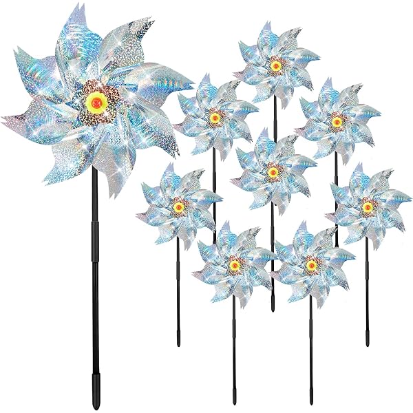 12 Spirales Réfléchissantes Anti-oiseaux - Répulsif Pour Jardin, Balcon Et Arbres Fruitiers