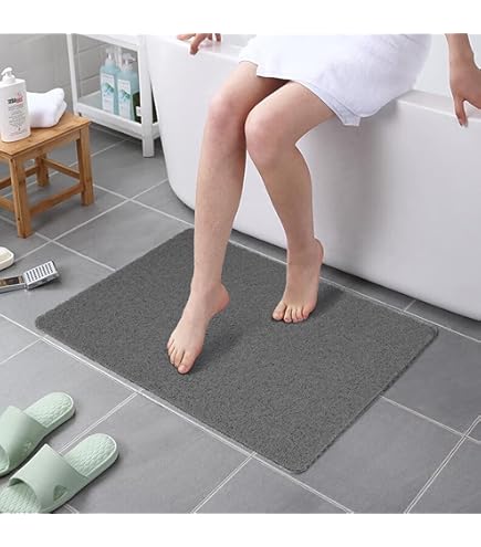 Ronde douchemat, bloembadmat voor binnendouche, PVC loofah badkamer vloermat, antislip badmat antischimmel douchemat met afvoer, sneldrogend (zwart, 90 x 90 cm