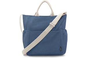 Prite Corduroy Tote Bag for Women with Zipper, Large Capacity Shoulder Bags with Adjustable Strap and Pockets Waterproof Handbag for Work School Shopping Travel College