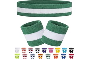 FACATH Ensemble de Bandeau de Sport Ensemble de Bracelet de Bande de Sport Bracelet en Tissu éponge Exercice athlétique Bande de Poignet de Basket-Ball Bandes Absorption de la Sueur de l'humidité