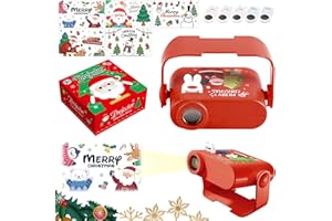 SPERMUOY Weihnachten Projektor kinder,2pcs Weihnachten Projektor lampe Projektor Spielzeug Weihnachtsprojektor mit Folien,Christmas Projektor Lichter für Weihnachten Geschenk