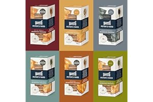FREE FROM DIRECT Peter's Yard Sourdough Crackers Selection, Great with Chutney and Cheese, High Fibre, Natural Ingredients, (Pack of 6)
