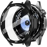 Rongep Huawei Watch GT6 46mm i&ccedil;in 2&rsquo;si 1 Arada Sert Polikarbonat Kasa ve Ekran Koruyuculu Kılıf Dokunma ve Netliği Etkilemeye