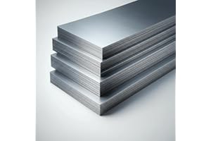 VM EUROPA Edelstahlplatte 0,7mm - Legierung 1.4016 magnetisch - Blech-Zuschnitt AISI430 - Edelstahlblech - Metalblech, Chromstahl - Maße 60 x 90 cm (Breite x Länge)