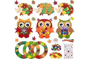 Luckeey Topphöst pyssel för barn, 9 stycken pysselset, kreativa höstdekoration barnset, uggla ängel, 3-6 år pojkar flickor