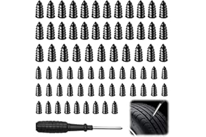 FL HUA 70 Pcs Tire Screws, Vacuum Tyre Repair Nail Kit with Screwdriver, Tyre Repair Kit Rubber Nails Fast Self-Service for Bike Auto Motorcycle Truck