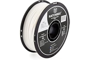 HATCHBOX ABS 3D Printer Filament, Dimensional Accuracy +/- 0.03 mm, 1 kg Spool, 1.75 mm, White, Model Number: 3D ABS-1KG1.75-WHT