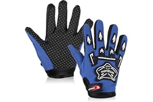 QESSUVNC Cycling Kids Full Finger Winter Gloves - Waterproof for Cycling, Hiking, Balance Bike, Scooter, Skateboard, Outdoor Sports