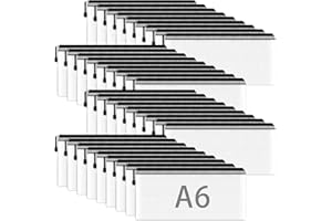 SMARPAU 36 Stück Dokumententaschen A6 Reißverschluss, Wasserdichte Dokumententasche A6, Kunststoff Tasche Recycling für Dokumente, Papier, Datei, Kosmetika, Hausaufgaben und Reisezubehör (Schwarz)