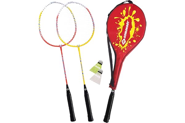 Schildkröt Set de Badminton pour 2 Joueurs, 2 Raquettes, 2 Volants, Dans une Housse 3/4