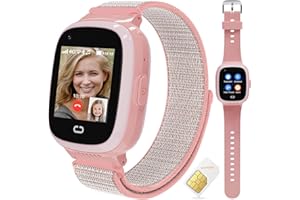 PTHTECHUS 4G Smartwatches - Smart Watch for kids with Bluetooth Music Wifi Video Phone Call SOS Pedometer Camera School Mode, Birthday Toy Gifts for Kids Teens Boys Girls
