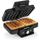 Tristar Belgian Waffle Maker, 1000 W, Non-Stick Plates, for Snacks | Adjustable thermostat, Cool touch handle, Cooking surfac