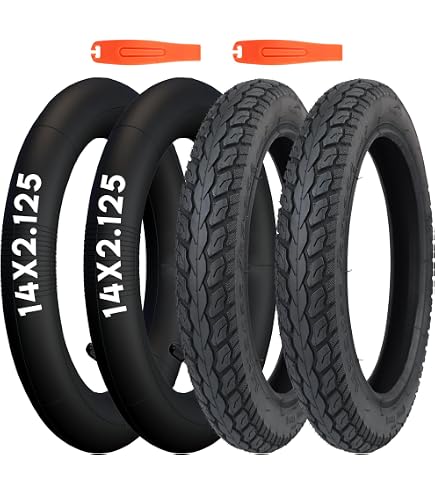 Pneumatici 14x2.125 Per Bici Elettrica - Confezione Da 2 Copertoni + 2 Camere D'aria - Foto 2