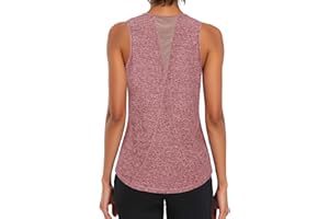 Gyabnw Debardeur Sport Femme Léger en Maille sans Manches Tee Shirt Sport Femme Tops Sèche Vite Hauts Yoga Running Fitness Pilates Chemises Basiques Respirant