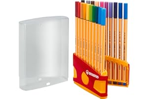 Rotulador punta fina STABILO point 88 - Estuche premium Colorparade con 20 colores