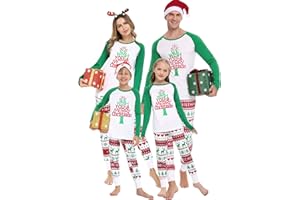 Marvmys Pigiama Natale Famiglia Pigiama Natalizio Famiglia Pigiama Natalizio Donna Uomo Bambino Pigiama Natalizio di Coppia Pigiama in Due Pezzi