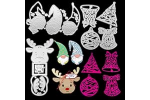 DAGORD 8 Set Fustelle 3D Natale Fustelle Albero di Natale Fustelle Metalliche Natale per Fai da Te Decorazioni Tavolo Biglietti d'Auguri Scrapbooking Album Goffratura