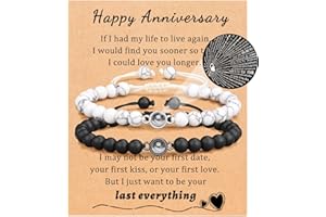 Aunis Anniversary Valentines Jewelry Gifts for Couple, 100 Languages I Love You Gifts for Him Her