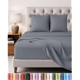 Utopia Bedding 4-Piece Sheet Set 160 x 200 cm &ndash; Brushed Microfiber Polyester &ndash; Oeko-Tex Certified &ndash; Fitted Sheet, Flat Sheet