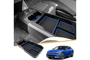 LFOTPP Compatible with Kia EV6 2021 2022 2023 EV6 Center Console Storage Box EV6 Accessories Glove Box Blue