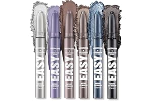 LANGMANNI Eyeshadow Stick, 6 PCS Multi-Color Eyeshadow Pen Set, Creamy Long-Lasting Eye Makeup Kit, Natural & Shimmer Shades Contour Stick, Perfect Gifts For Women (#D)