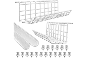 SCANDINAVIAN HUB Scanfield Cache Cable, Set x 2 Range Cable, Organisateur Rangement Cable sous le Bureau, Goulotte Passe Cable, Boite Cache Cable, Maximise Circulation de l'Air, Facile à Installer, Cable Management PC