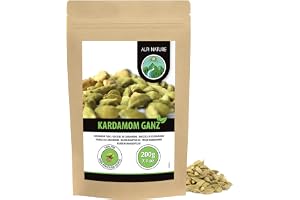 Alpi Nature Kardemumma Hel 200g, Hela Gröna Kardemummakapslar, Kardemumma Kapslar för Matlagning