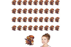 Ikadiya Mollette Capelli, 36 Pezzi Capelli Clip Artiglio, Mini Pinze Piccole Per Capelli, Adatto Per Ragazze E Donna [Marrone]